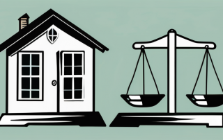 A pair of scales balancing two different house icons