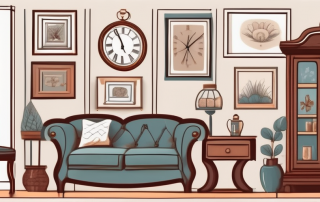 A cozy home interior with various valuable items like a vintage clock