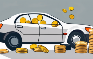 A car with a broken light or dent