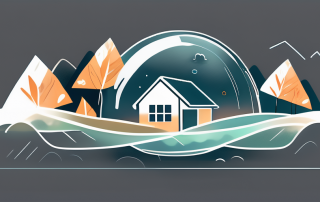 A house being protected by a transparent shield