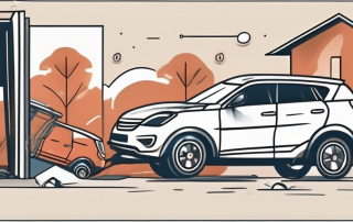 A shield protecting a house and a car from falling objects