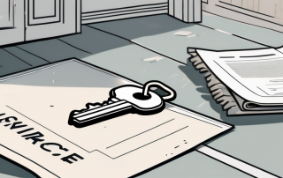 A set of keys lying on the floor of an apartment interior