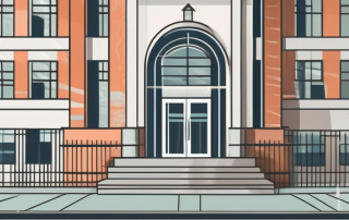 A public service building like a post office or town hall