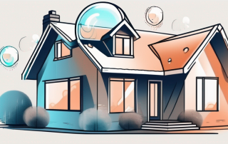 A house with visible interior items