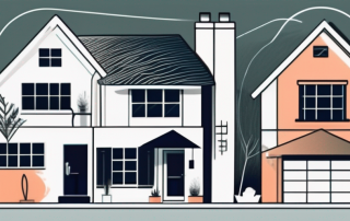 Two houses merging together