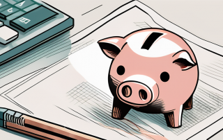 An insurance policy document with a safety helmet and a piggy bank