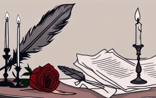 A lease agreement lying on a table with a feather quill