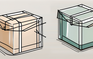 A package wrapped in a protective shield