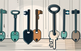 Two sets of keys on a table