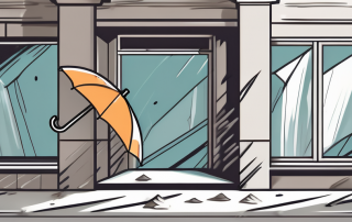 A building with visible damages such as a fallen roof