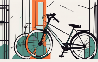 A bicycle locked securely to a bike rack