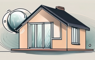 A house with a protective bubble around it