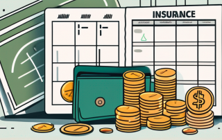 A wallet with coins and banknotes next to an insurance policy document