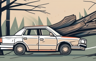 A car accident with a tree