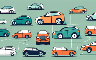 A variety of cars with different colors and models