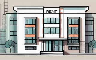 A modernized apartment building with visible upgrades and a calculator next to it