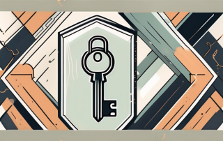 A key surrounded by a protective shield to symbolize the concept of key insurance