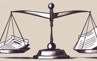 A scale balancing two different insurance policy documents