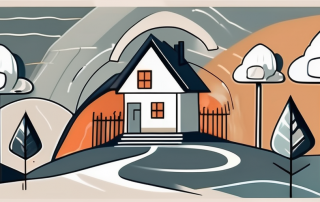 A house being protected from various natural elements like fire