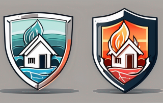 Two contrasting house icons