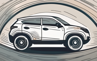 A car with a protective shield around it