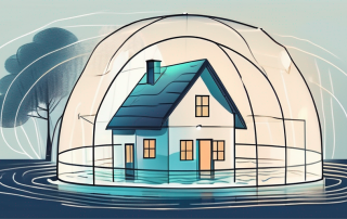 A house being protected by a transparent shield