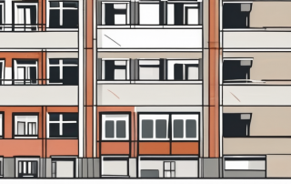 A german apartment building with various rooms visible through the windows