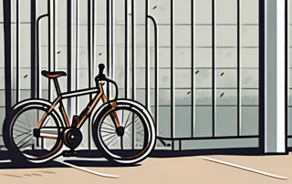 A bicycle locked securely to a bike rack