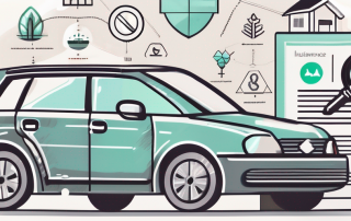 A german insurance policy document with a magnifying glass over it