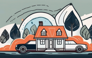 A shield protecting a house