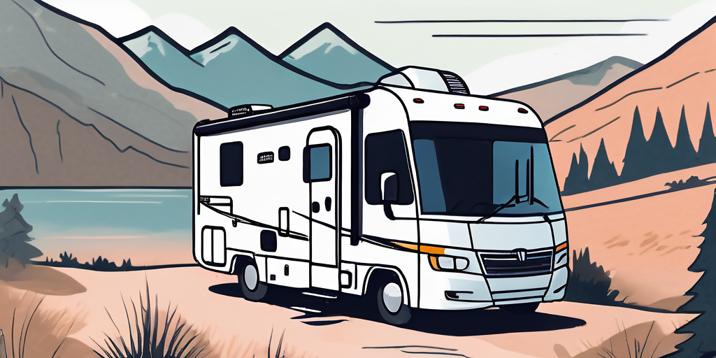 A private motorhome parked in a scenic outdoor location