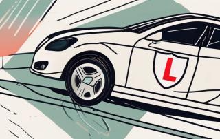 A car with l-plates signifying a learner driver