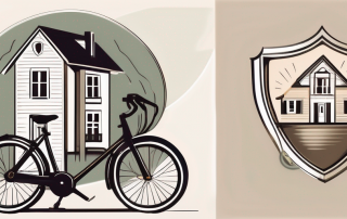 A bicycle and a house