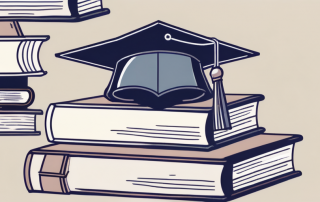 A stack of textbooks next to a shield symbolizing protection