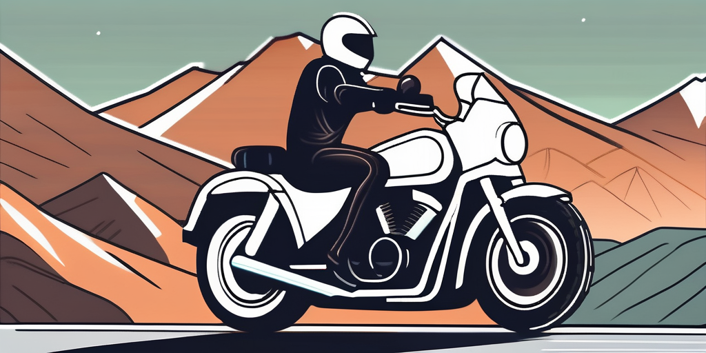 A motorcycle with a protective shield around it