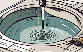 A key falling into a drain