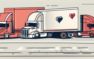 Several different types of trucks on a road