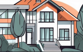 A calendar with a house on it