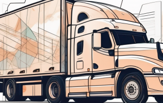 A large truck with visible insurance documents and registration plates