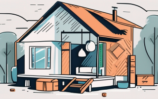 A house with various household items like furniture