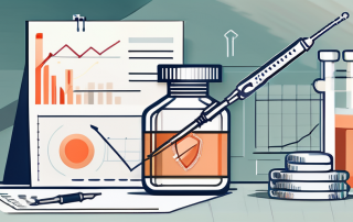 A syringe with a drop of vaccine at the tip
