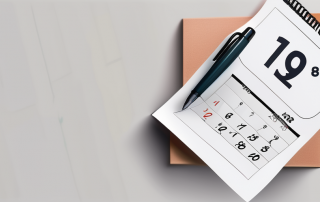 A calendar with a marked date