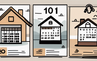 A calendar with a house icon on a specific date