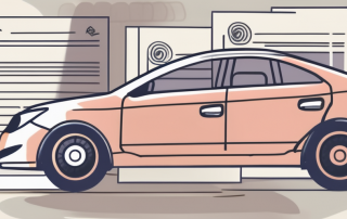 A car with a learner's permit sign on it