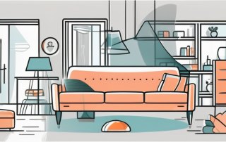 A home with various household items like furniture