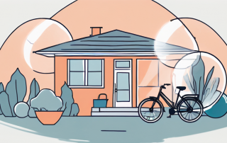 A house and personal belongings like a bicycle