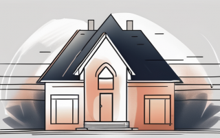 A house with a protective shield around it