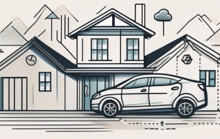 A safety net encompassing symbols of a house