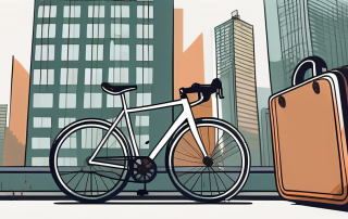 A bicycle with a briefcase attached to it