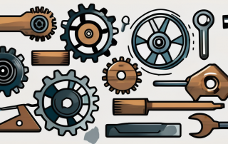 A broken gear symbolizing a halted machine